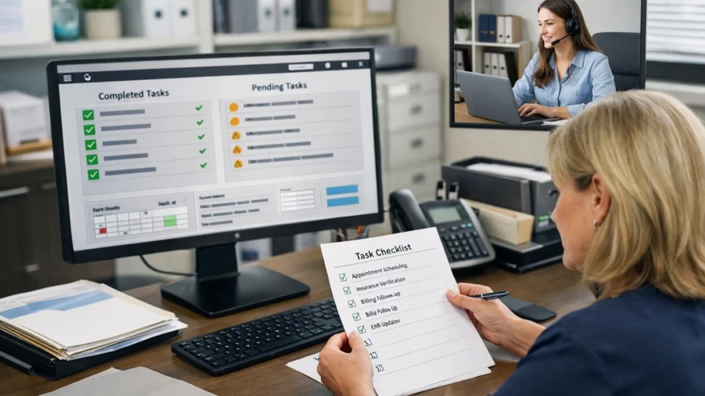 Tasks of virtual medical assistant in clinics