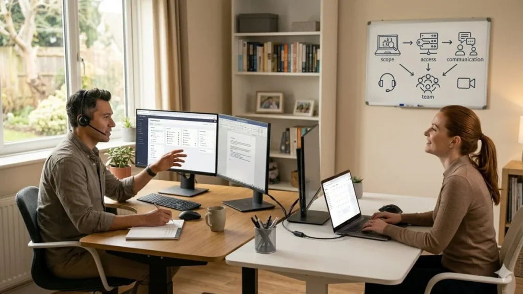 how to setup a virtual assistant arrangement