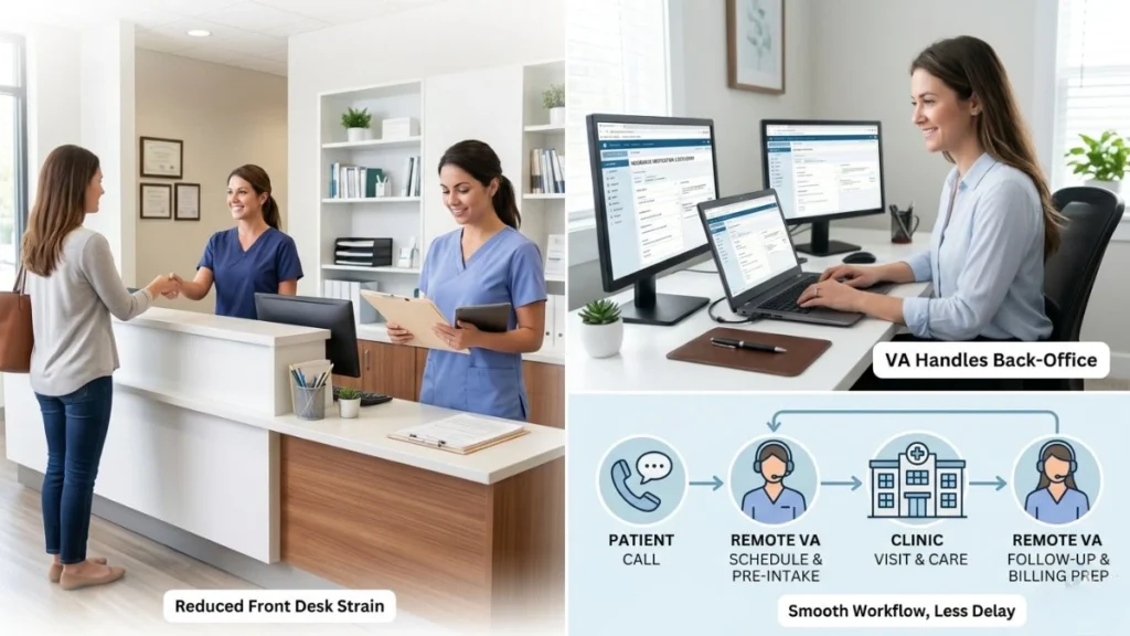 how virtual assistants help clinics during staffing shortages