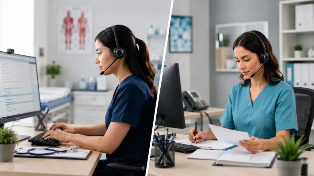 virtual medical scribe vs. virtual assistant