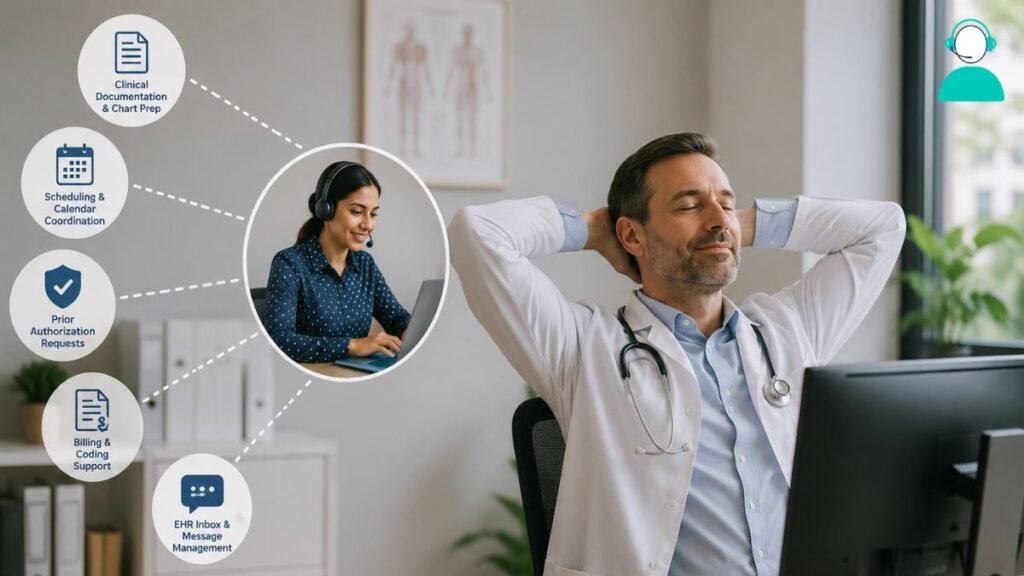 how virtual assistants can reduce physician burnout