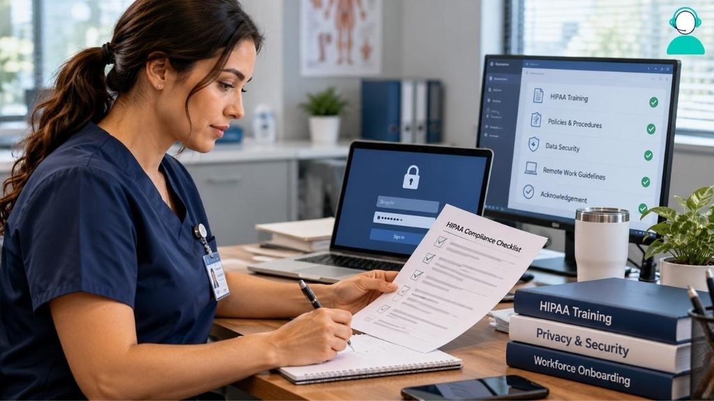 medical virtual assistant hipaa compliance checklist